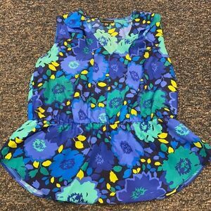 Metaphor Floral Peplum Top sz. M